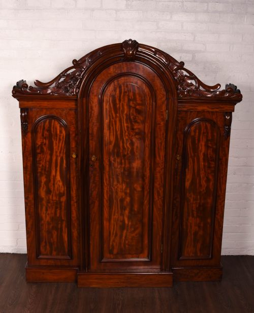 Stunning 3 Door Scottish Victorian Breakfront Wardrobe