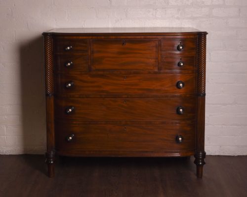 Victorian Mahogany Barrel  Chest of Drawers