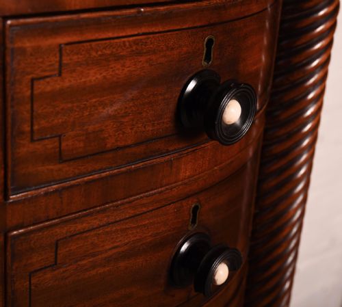 fig 2. Victorian Mahogany barrel chest of drawers