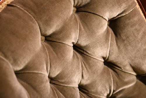 fig 1. Victorian walnut button back arm chair