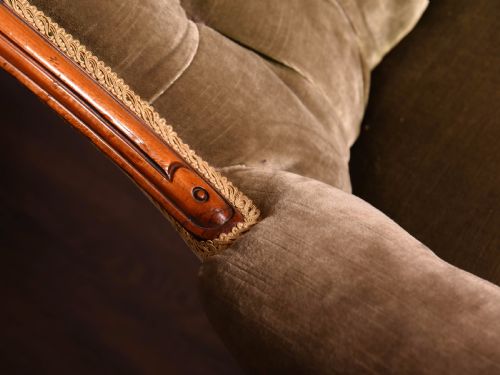 fig 2. Victorian walnut button back arm chair