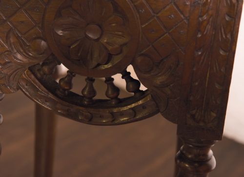 fig 1. Quality carved oak plant stand