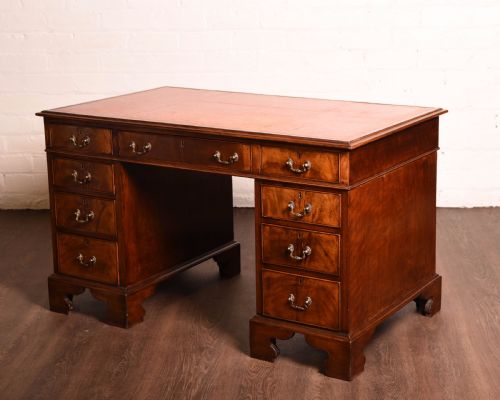 Mahogany Pedestal 3 Part Desk