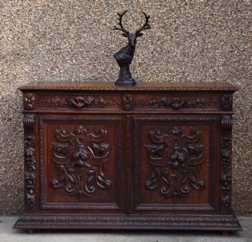 Stunning Carved Oak Sideboard