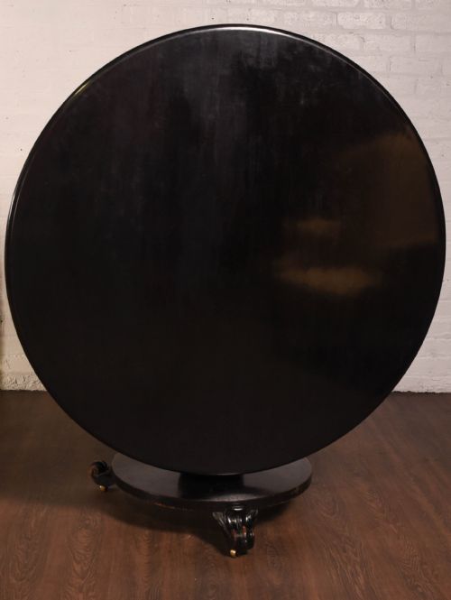 Victorian Round Ebonised Snap Top Dining Table