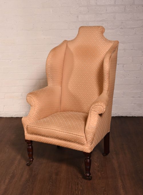 Edwardian Wing Arm Chair with Fabulous Shape