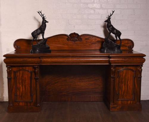 Superb Victorian Mahogany Scottish Pedestal Sideboard