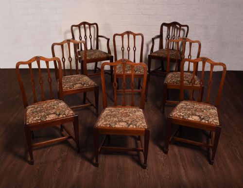 Set of 8 Edwardian Mahogany Chairs