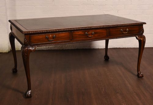 Superb Mahogany Partners Writing Desk
