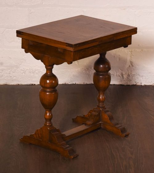 A Miniature Oak Draw Leaf Table