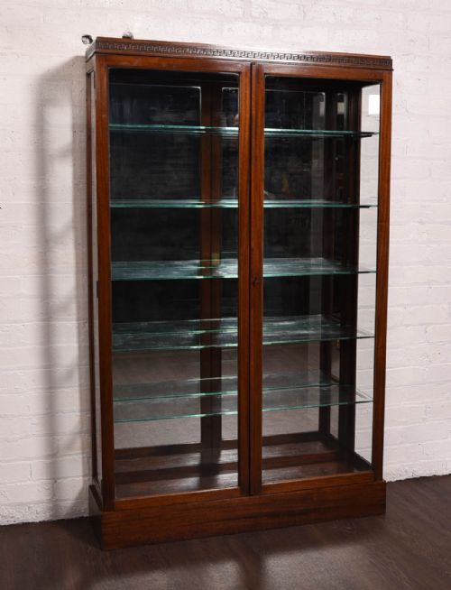 Mahogany 2 Door Shop Fitting Display Cabinet