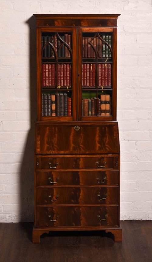 Neat Size Mahogany Bureau Bookcase