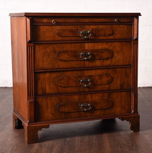 Walnut 4 Drawer Bachelor Chest of Drawers