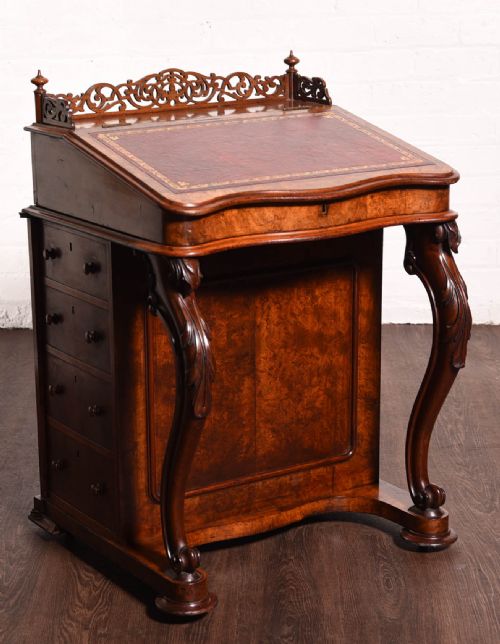 Stunning Burr Walnut Davenport with Secret Compartment