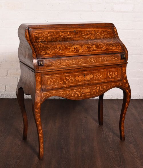 Outstanding Dutch Marquetry and Rosewood Writing Desk