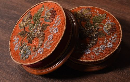 Pair of Victorian Beadwork Foot Stools
