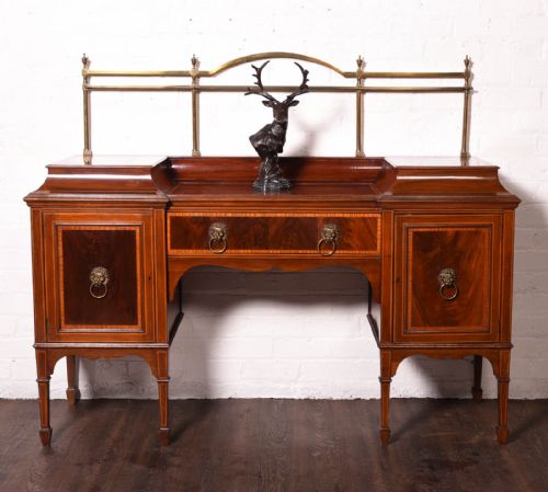Fabulous Inlaid Edwardian Mahogany Sideboard of Neat Proportions