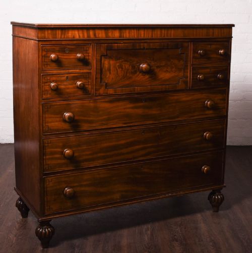 Scottish Mahogany Secretaire Chest of Drawers