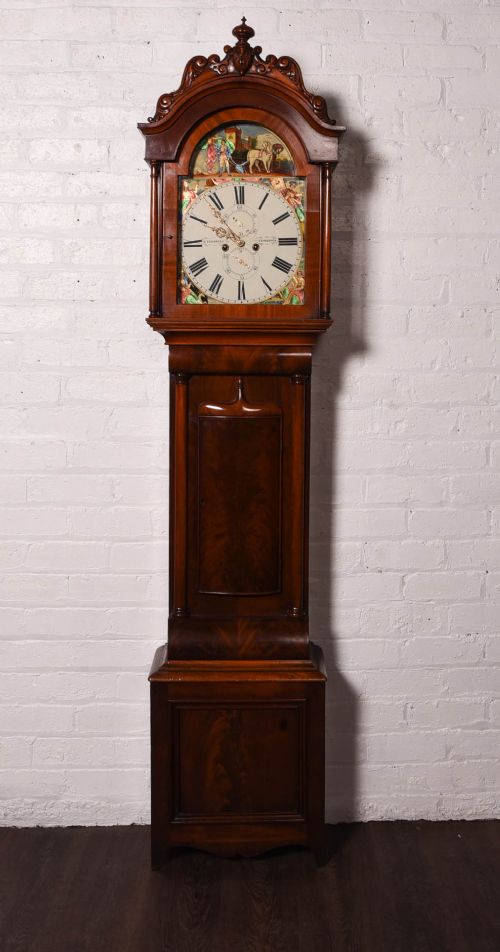 Stunning Scottish Victorian Mahogany 8 Day Long Case Clock by  B Turiansky Edinburgh