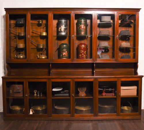 Edwardian Mahogany Chemist Shop Fitting