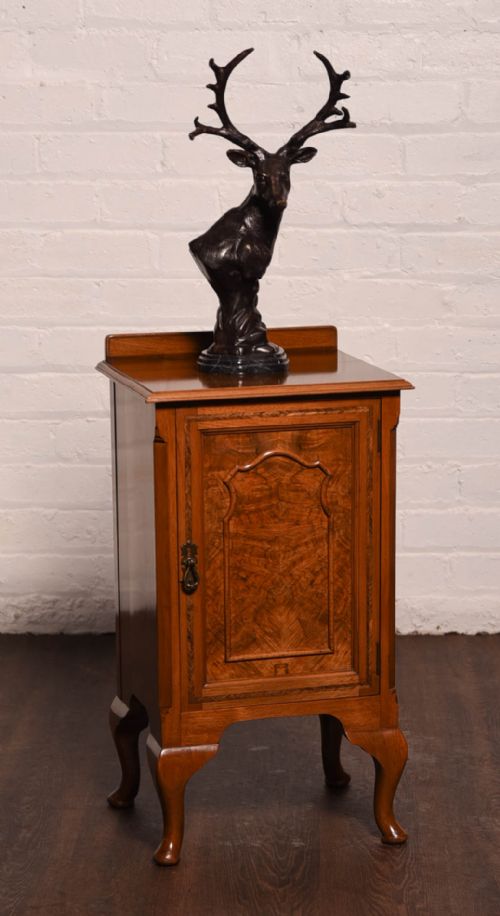 Walnut Inlaid Bedside Cabinet