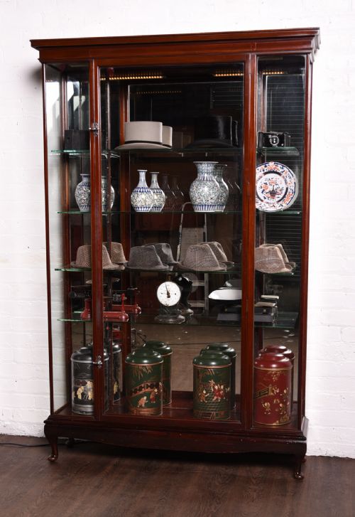 Late 19th Century Mahogany Shop Fitting Display Cabinet