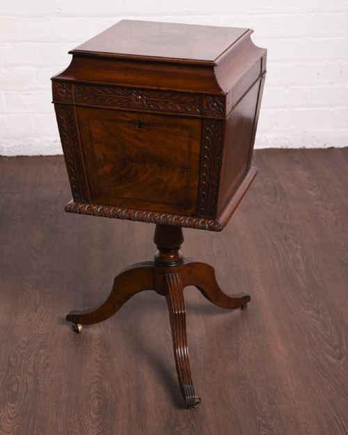 Georgian Carved Mahogany Cellarette Possibly Irish