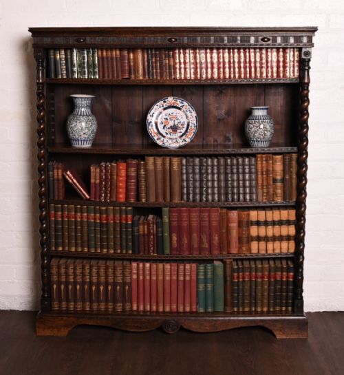 Fabulous Barley Twist Open Bookcase