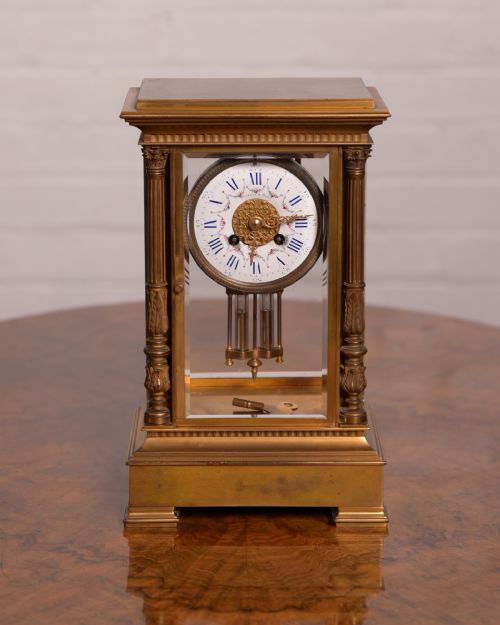 19th Century French Four Glass Mantle Clock