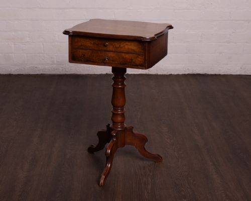 Superb Victorian Burr Walnut Work Table