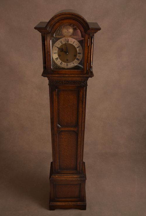 Superb Edwardian Oak Grand Mother Clock with Westminster Chime Movement