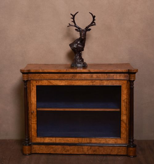 Beautiful Victorian Burr Walnut Dwarf Side Cabinet