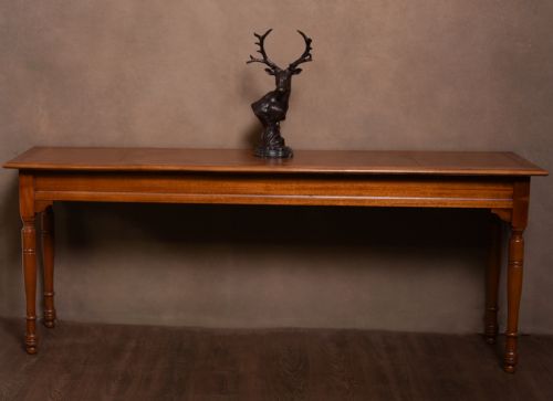 Victorian Mahogany Hall Table with Leather Inserted Top