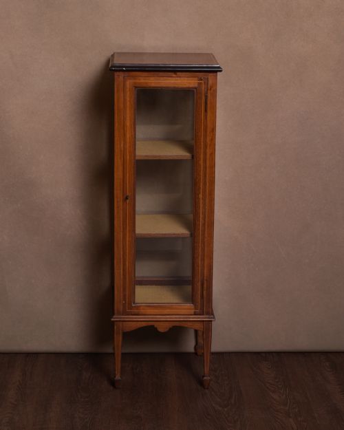 Neat Edwardian Inlaid Mahogany Display Cabinet