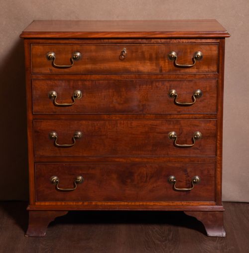 Neat 19th Century Mahogany 4 Drawer Chest