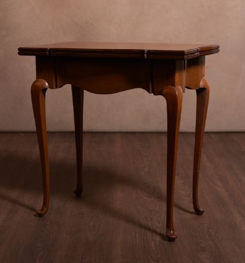 Quality Edwardian Fold Over Card Table by John Taylor of Edinburgh