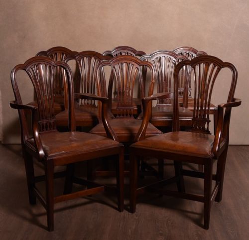 Set of 8 19th Century Mahogany Dining Chairs
