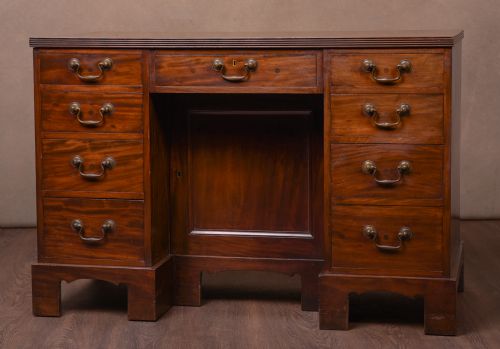 19th Century Mahogany Knee Hole Desk