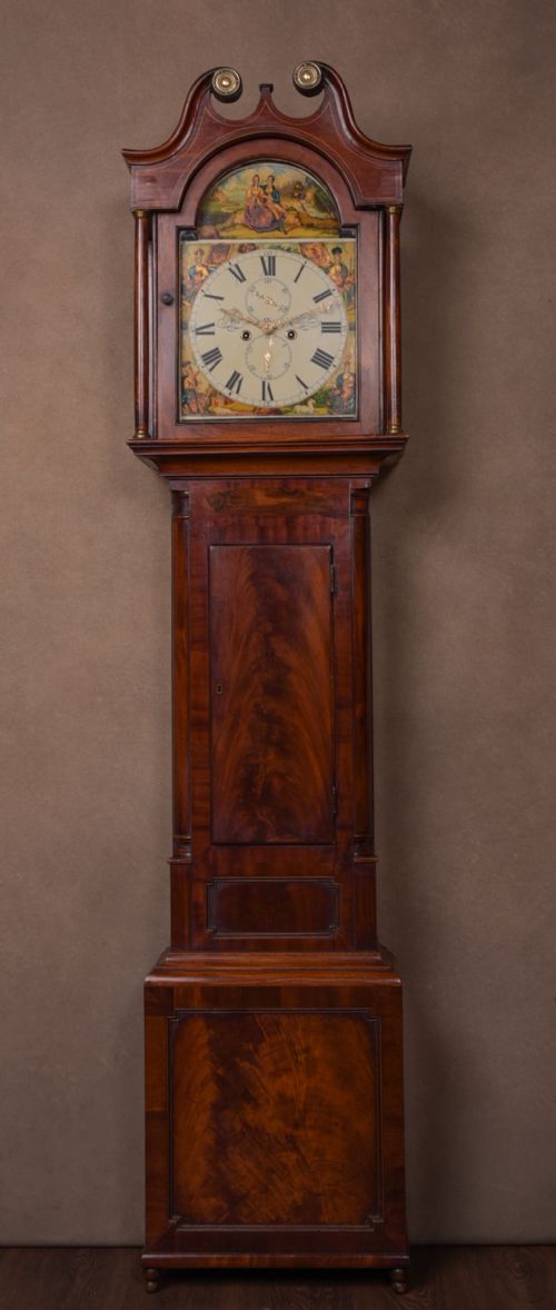 Victorian Scottish Mahogany Long Case Grandfather Clock by Jame Hay Leuchars