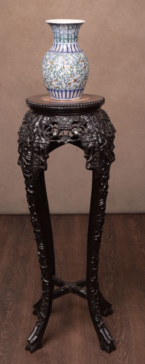 Chinese Carve Hardwood Plant Stand