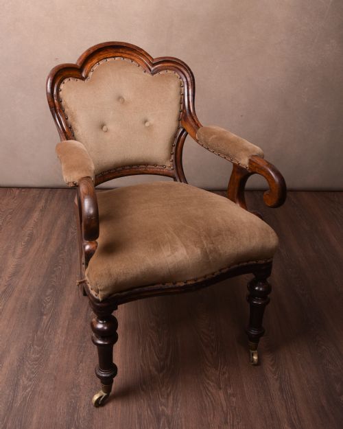 Victorian Oak Button Back Desk Chair