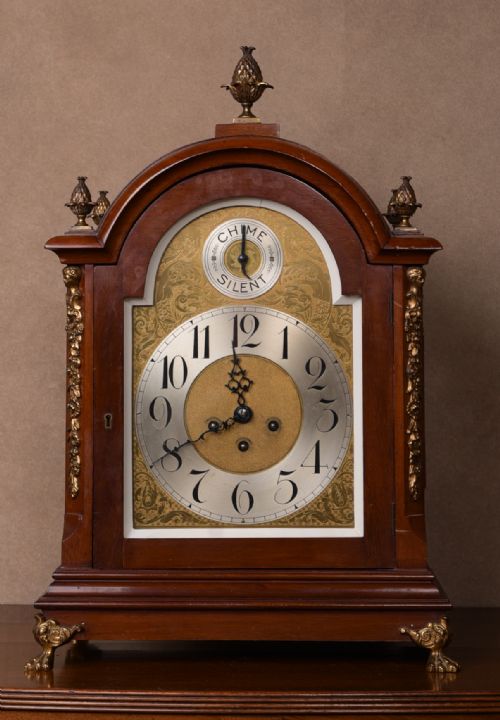 Impressive Edwardian Mahogany Westminster Chime Bracket Clock