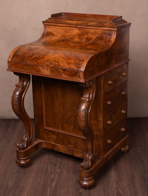 Stunning Victorian Walnut Piano Top Pop Up Davenport