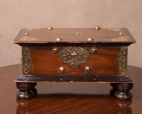 19th Century Brass Mounted Casket