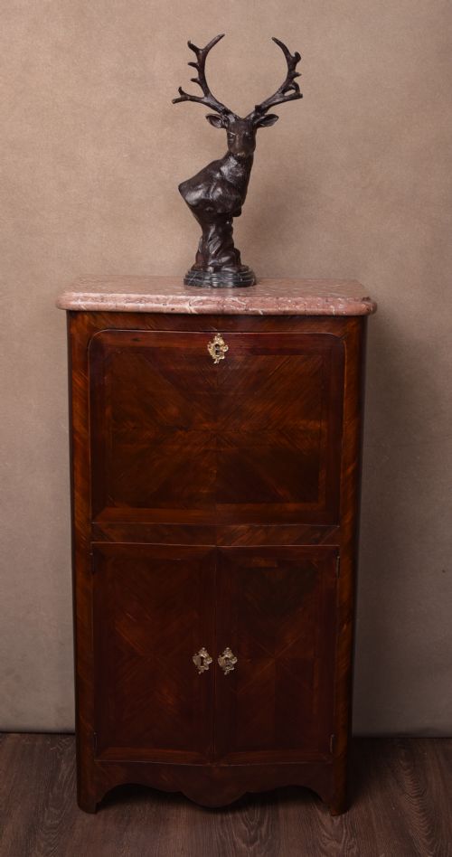 Neat French Rosewood Fall Front Secretaire Writing Desk
