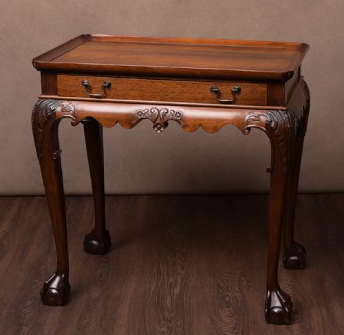 Edwardian Chippendale Style  Silver Table