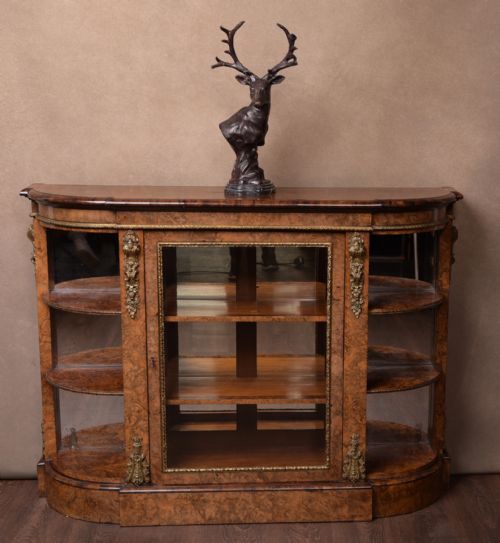 Outstanding Quality Burr Walnut Victorian Credenza