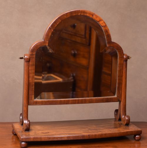 Neat Victorian Mahogany Cheval Dressing Table Mirror