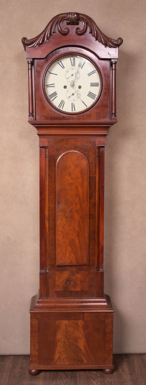 Scottish Mahogany 8 Day Long Case Clock