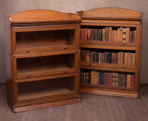 Near Pair of Sectional Lawyers Bookcases